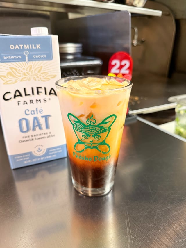 Oatmilk Thai Tea.