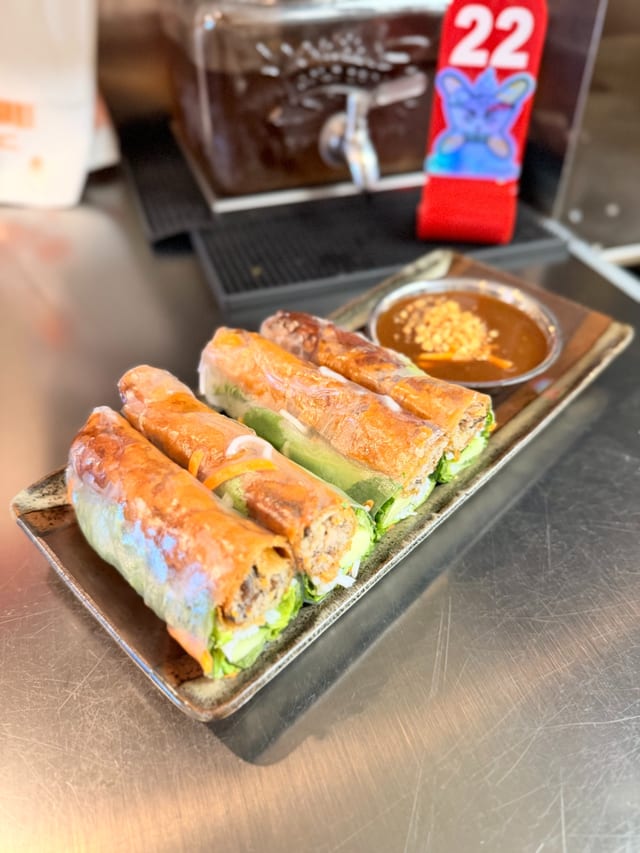 Fried Egg Roll Wrapped in Spring Roll (Chả giò cuốn).